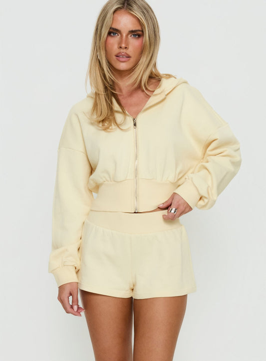 Daybreak Rib Waist Shorts Buttercream