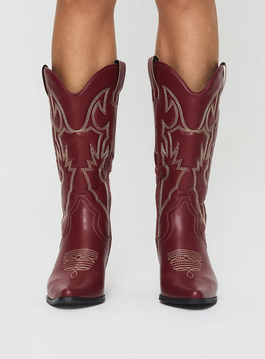 Therapy Clayton Boots Maroon