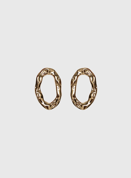 Rumie Oval Earrings Gold