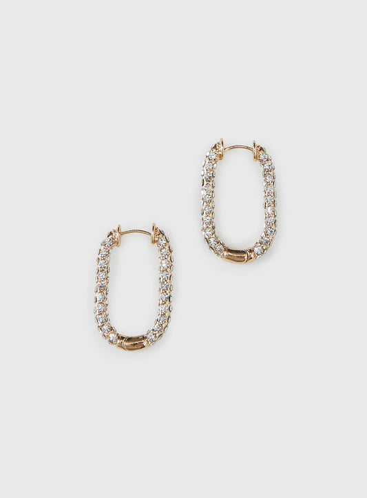 Merivale Diamante Earrings Gold