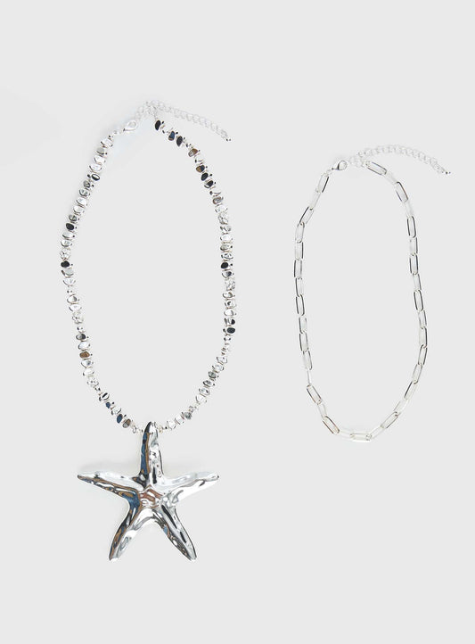 Covey Necklace Set Silver