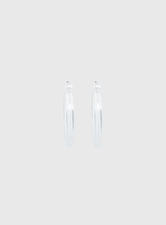 Stars Shine Hoop Earrings Clear
