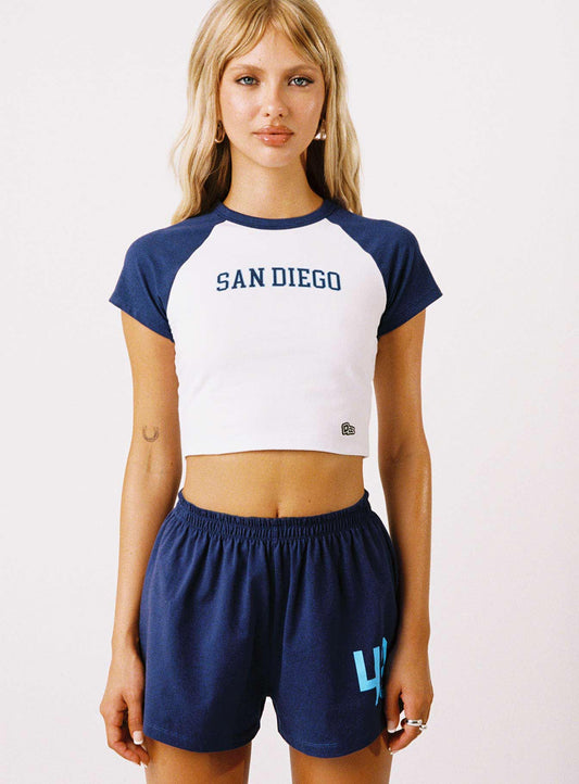 USD Homerun Tee Navy / White