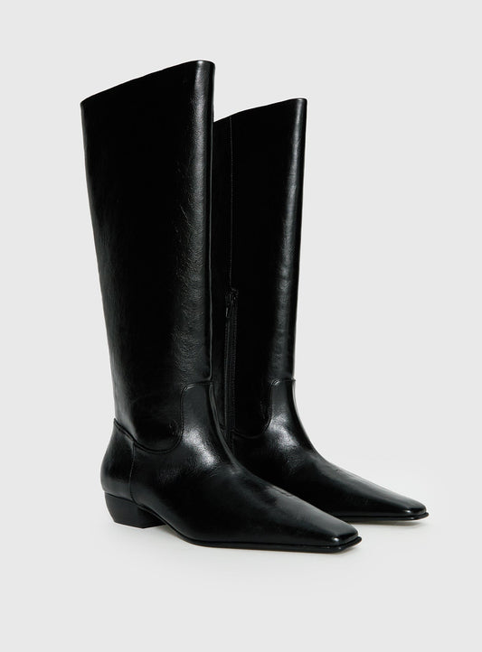 Dance For You Knee High Boots Black