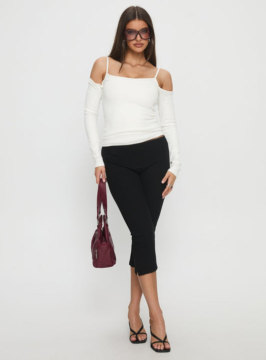 Baseline Rib Capri Pants Black Petite