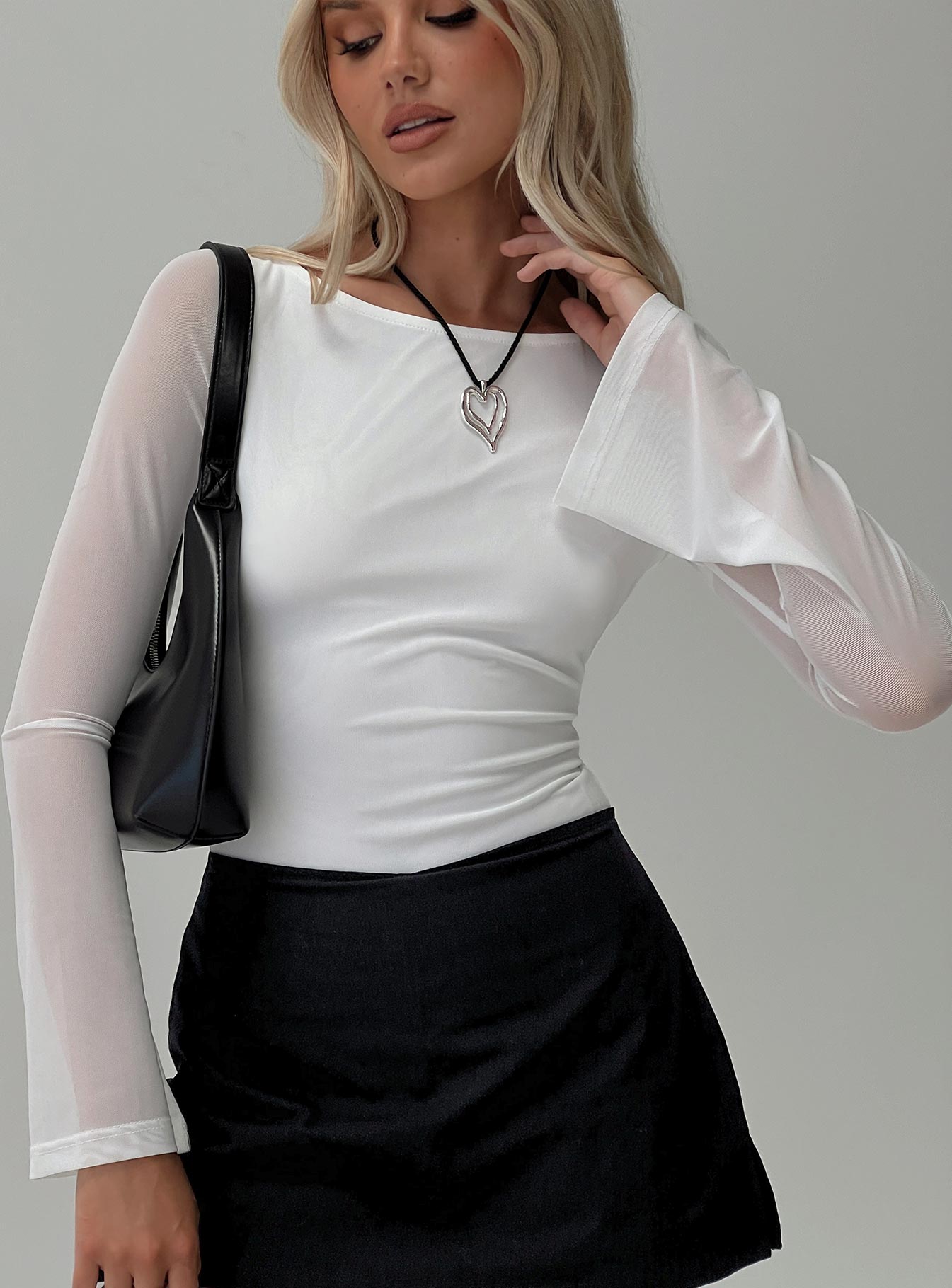 Lukea Long Sleeve Bodysuit White