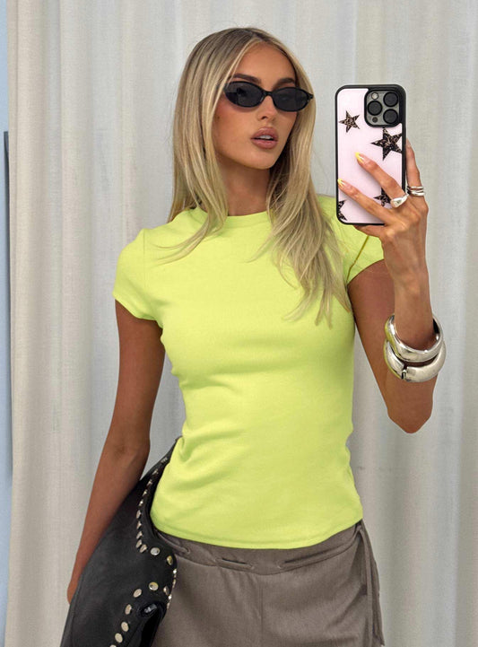 Baseline Longline Rib Top Green