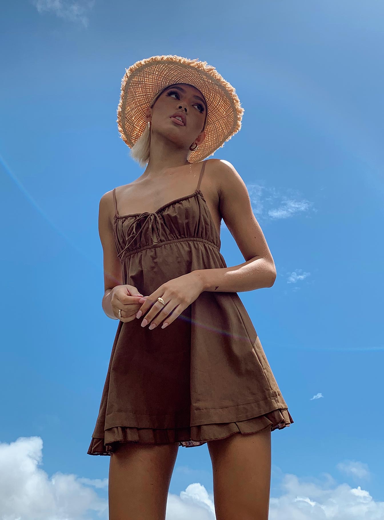 Empress Of Love Mini Dress Brown