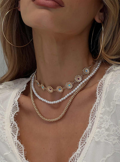 Keep Dreaming Layered Necklace Gold