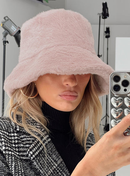 Theo Plush Bucket Hat Blush