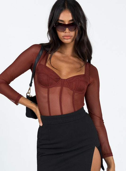 Leonie Bodysuit Brown