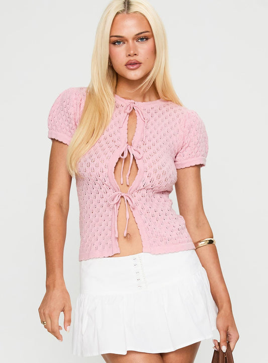 Mari Knit Top Pink