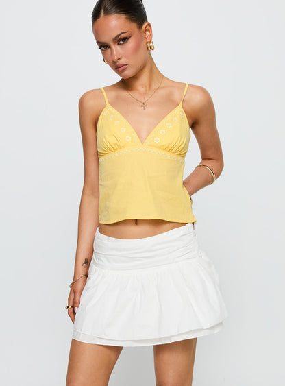 Written In The Stars Mini Skirt White