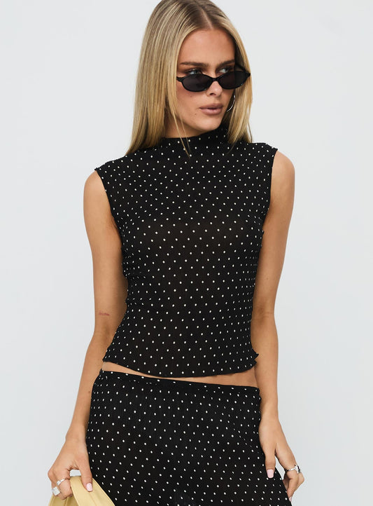 Ford Top Onyx Polka Dot