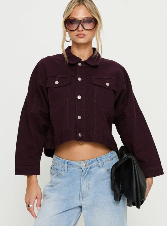 Hughes Denim Jacket Currant