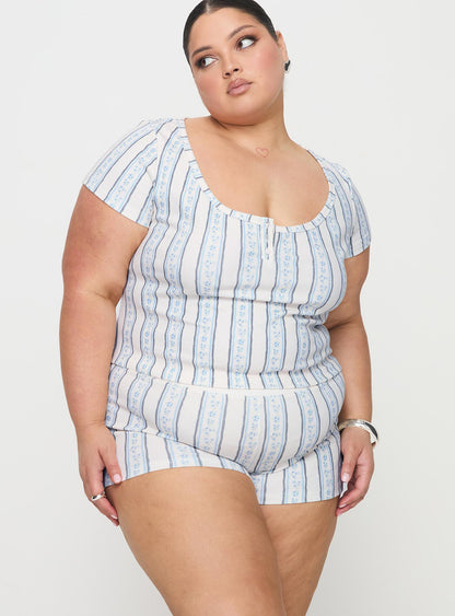Yearning Rib Sleep Set Multi Curve