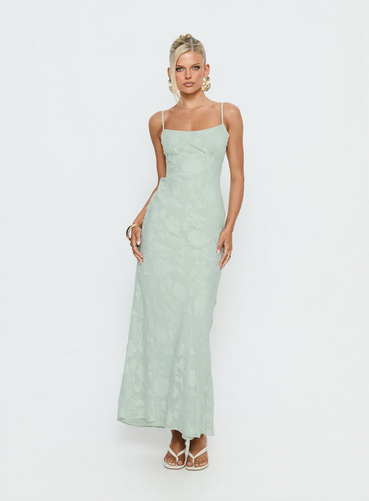 Avienna Maxi Dress Sage Burnout