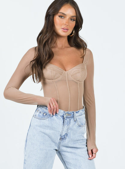 Leonie Bodysuit Beige