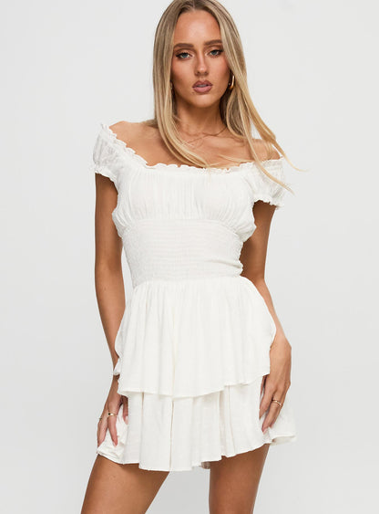 The Love Galore Romper White Lower Impact