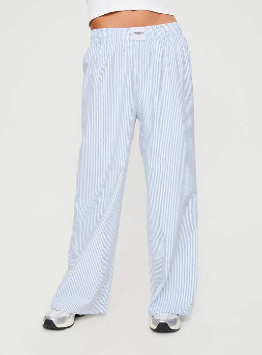 Beach House Pants Blue Stripe