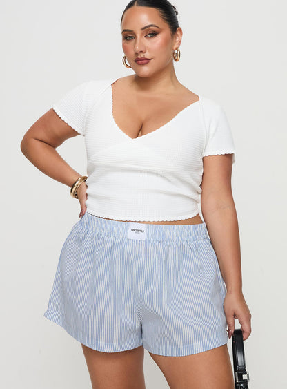 Sincar Boxer Shorts Blue / White Stripe Curve