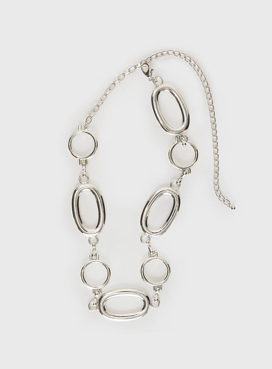 Halleck Silver Pendant Chain Belt Silver