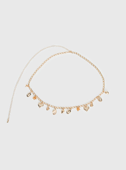 Vibe Check Chain Belt Gold