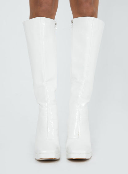 Montgomery Boot White Croc