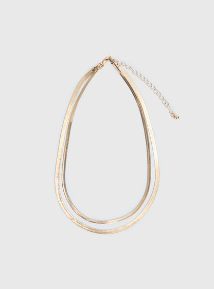 Follow Emotions Layered Necklace Gold