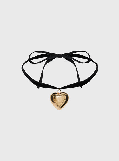 Meeks Necklace Black / Gold