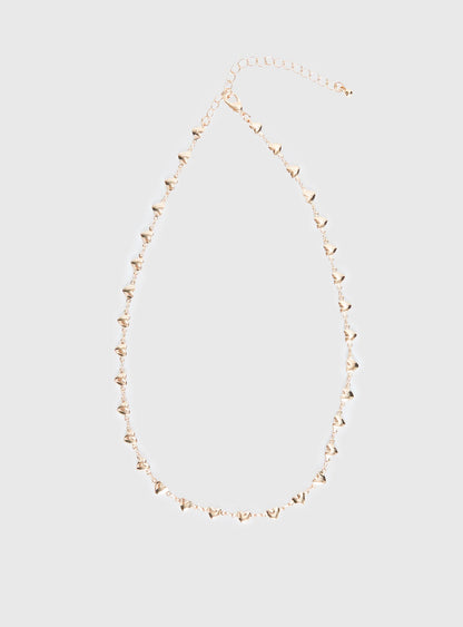 Kinsey Heart Necklace Gold