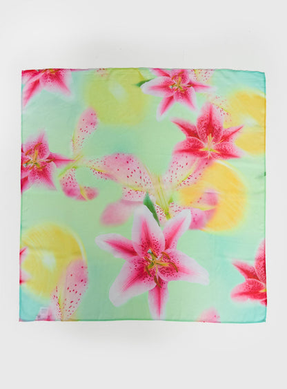 Nellie Hair Scarf Aqua Tropical