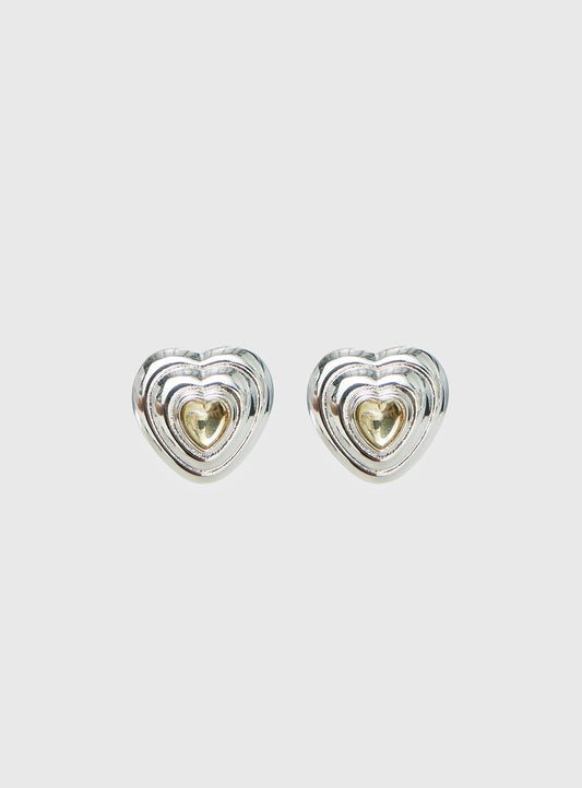 Missouri Stud Earrings Silver / Butter