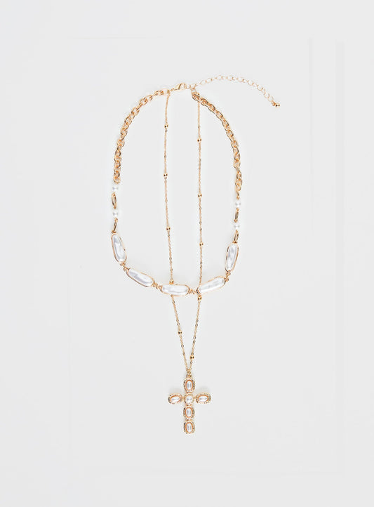 Isabellah Pearl Necklace Pack Gold