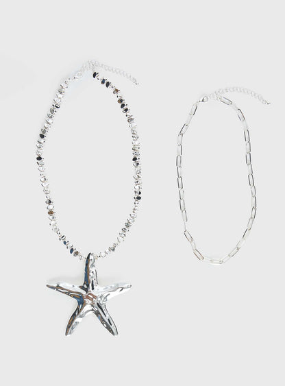 Covey Necklace Set Silver