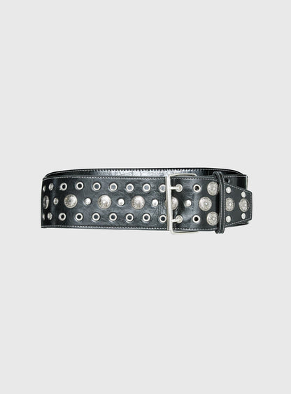 Rhomana Studded Belt Black