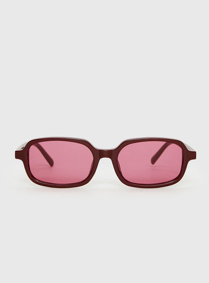 Such A Sweetie Rectangle Sunglasses Red