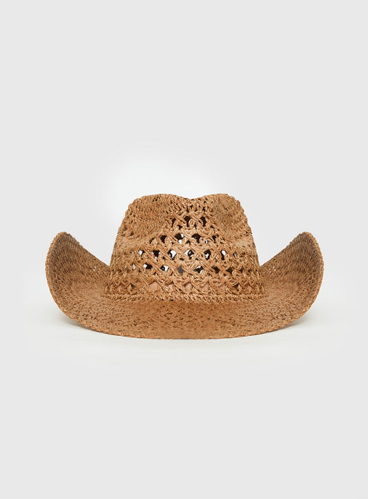 Double Take Woven Cowgirl Hat Tan