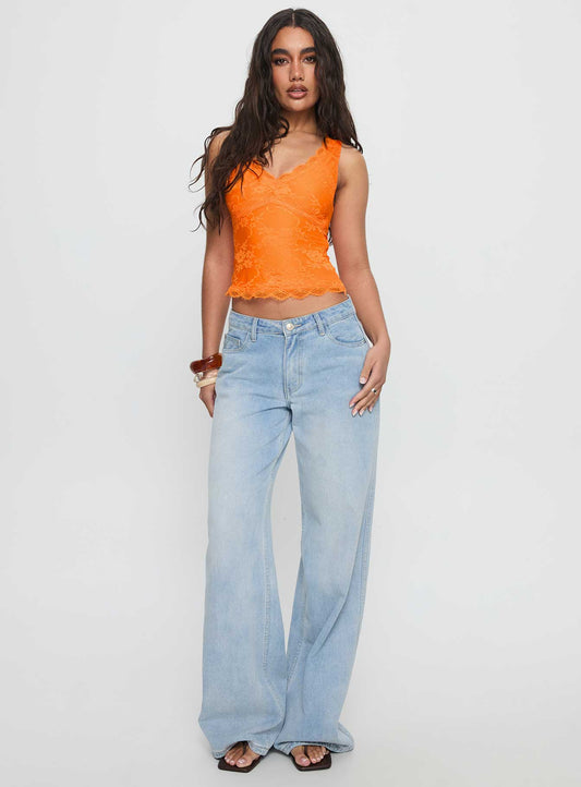 Far Away Top Orange