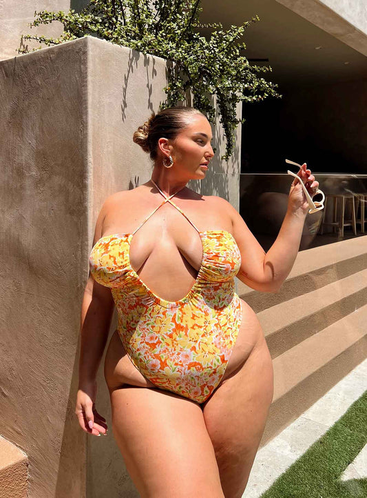Fern One Piece Yellow Multi Curve