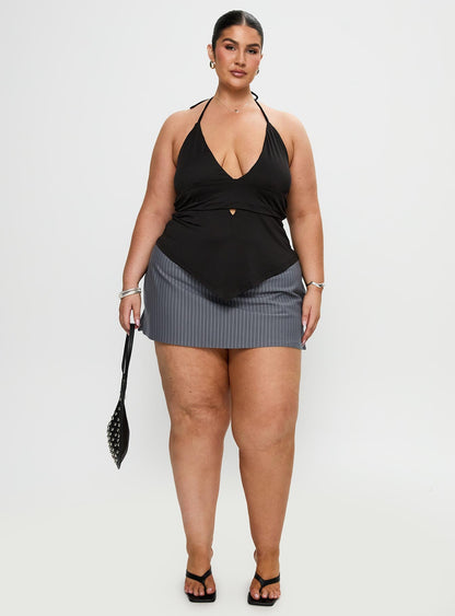 Averee Halter Top Black Curve