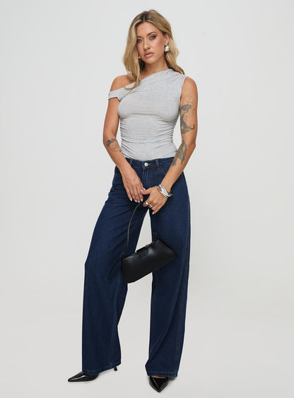 Maryanne Mid Rise Straight Leg Jeans Dark Wash