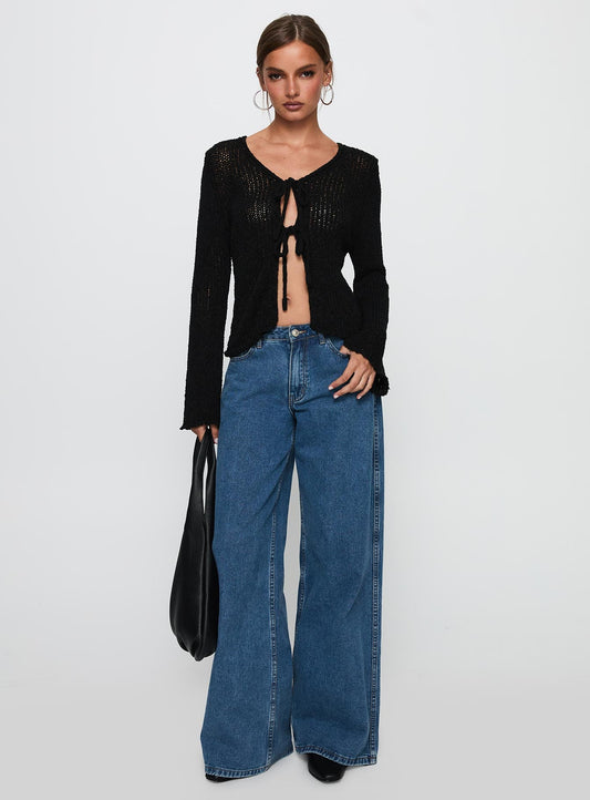 Swain Knit Cardigan Black