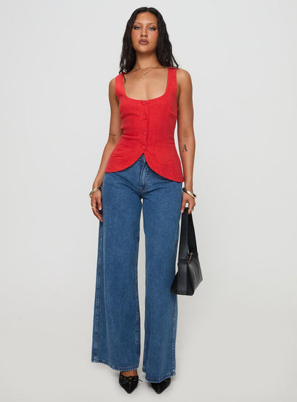 Spirito Vest Top Red