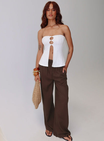 Lost Souls Strapless Cut Out Top White