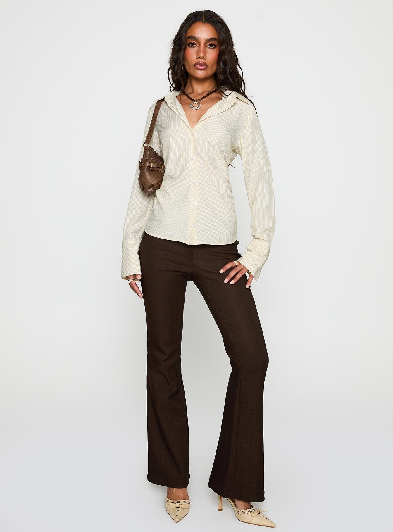 Rush Hour Long Sleeve Top Yellow Stripe