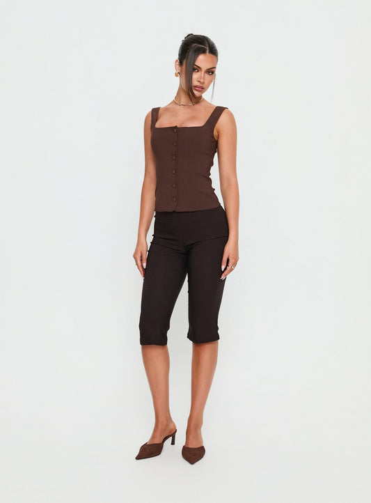 Zamie Top Chocolate