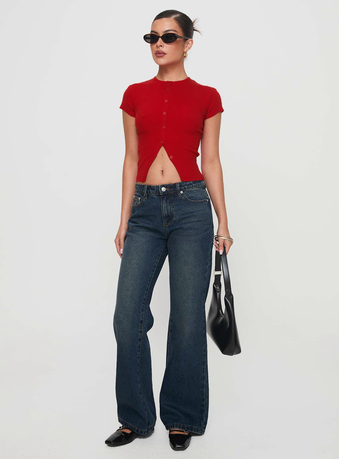 Suzu Knit Top Red