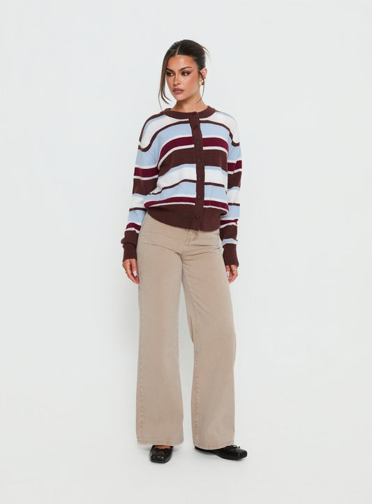Nicolo High Rise Straight Leg Jeans Concrete
