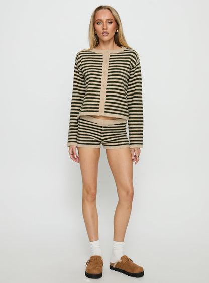 Kollens Knit Cardigan Beige Multi
